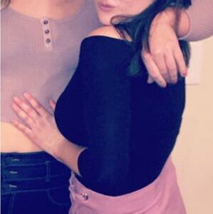 Black Off-the-Shoulder Shirt